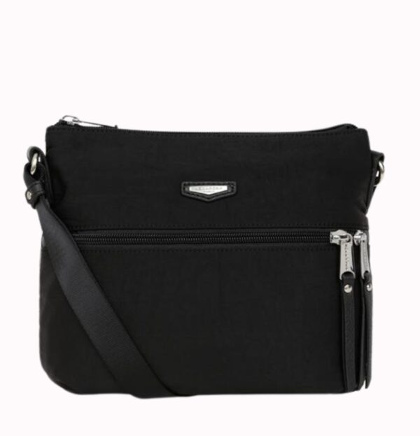 Line Joy Cross Body Bag Nylon with Leather