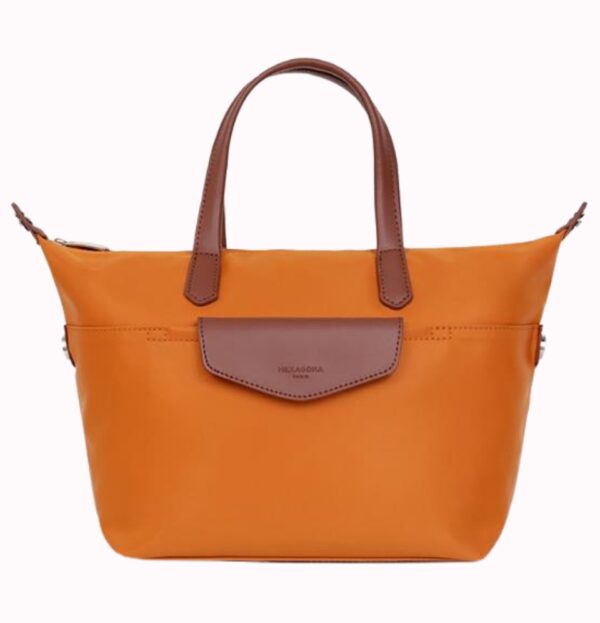 Line Pop Hand Carried Tote Bag Nylon With Split Leather