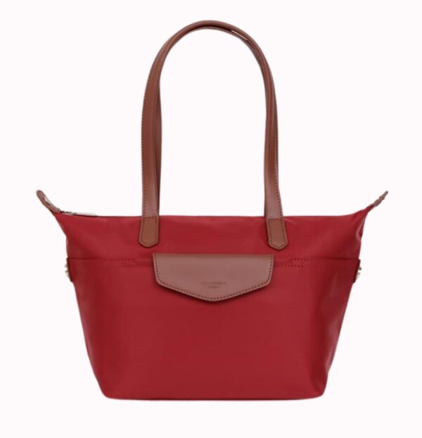 Line Pop Nylon With Split Leather Short Tote Bag - Image 2