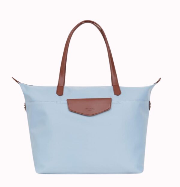 Line Pop Shoulder Handbag Nylon With Leather - Image 3