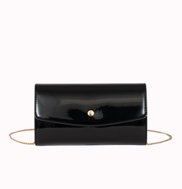 879836 - Black Clutch bag - Smooth patent synthetic